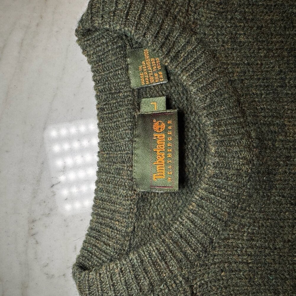 Timberland Olive Green Lambswool Sweater View 2
